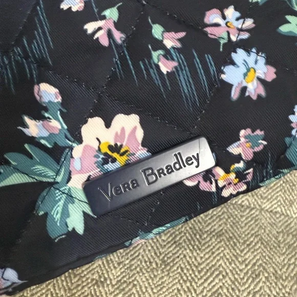 Vera Bradley Convertible Small Backpack/handbag Navy Garden - Picture 4 of 5